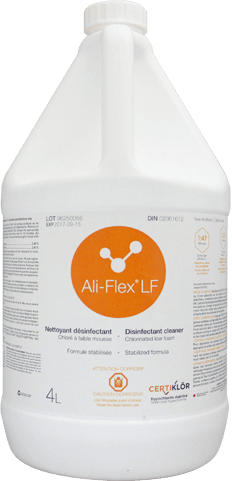 Ali-Flex LF Concentrated Low Foam Disinfectant Cleaner : Chlorinated disinfectant cleaner at a concentration of 24,000 ppm of stabilized sodium hypochlorite for use in the healthcare. Get started today by requesting at no cost or obligation a demonstration.